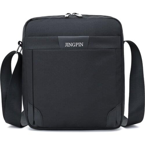 Mens Portable Nylon Shoulder Bag 2021 Casual Small Messenger Bag Short Business Trip Design Wallets And Handbags Sac Black Bag