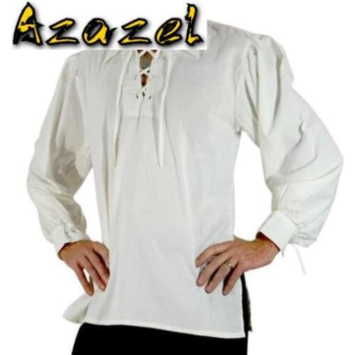 Men casual long-sleeved jacket shirt mens Retro lapel tie casual top Male Fashion Dress Shirt Comfortable Brand Men Clothing