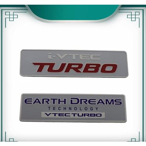I-VTEC VTEC TURBO Earth Dreams for car Hood Fender trunk Nameplate Decal Emblem Badge Sticker