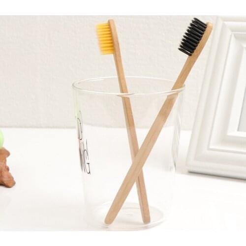 Wood Toothbrush Soft Hair Toothbrush 1pcs Bamboo Charcoal Wooden Handle Bamboo Toothbrush