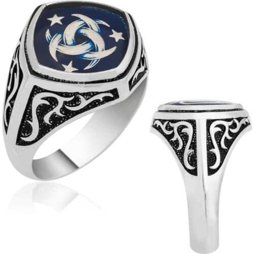 Original silver, Templar-i Mahsusa Emblem Male ,Ring, Good Quality and Affordable Stony ,Rings Types