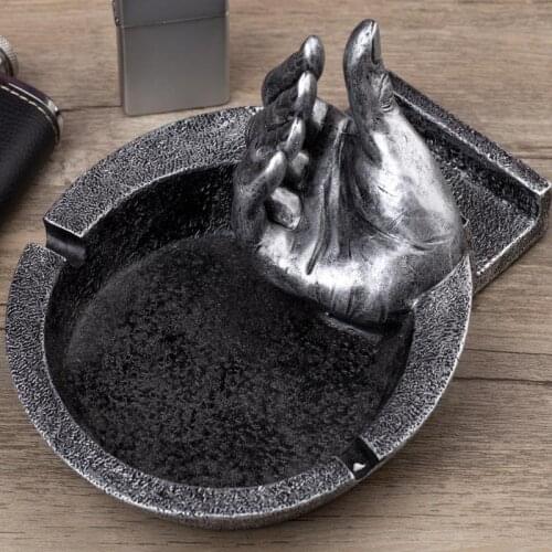 Ashtray retro ornaments European home office cell phone holder stand ashtray outdoor big ashtray
