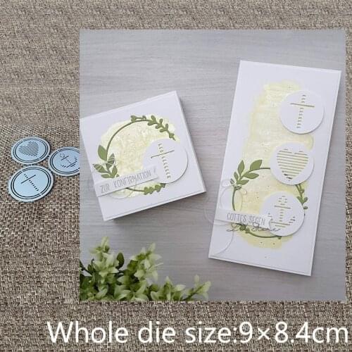 XLDesign Craft Metal Cutting Dies stencil mold cross heart anchor circles scrapbook Album Paper Card Craft Embossing die cuts