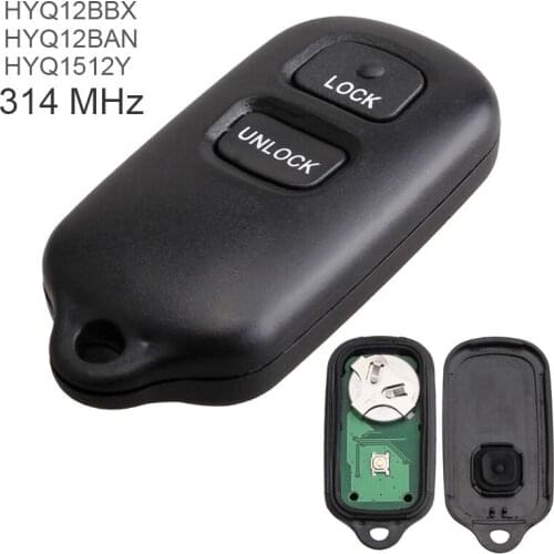 314MHz 2+1 Buttons Keyless Uncut Flip Remote Key Fob HYQ12BBX HYQ12BAN HYQ1512Y for 2000-2008 Toyota RAV Cruiser 4Runner Camry