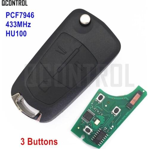 QCONTROL 3BT Remote Key 433 MHz Door Lock fit for Opel/Vauxhall Vectra C (2006 - 2008) Signium (2005 - 2007)