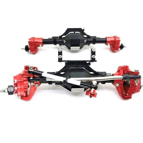 RC Climbing Car Frame KIT Wheel 313mm Full Metal Axle Door Bridge Rear Axle and Front Axle for SCX10 for 90046 47