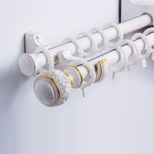 Aluminum alloy Roman rod curtain rod single rod simple rod track European bracket hook double pole punch
