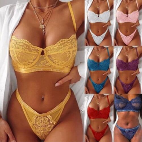 Sexy Lace Lingerie Womens Underwear Set Sexy Lace Erotic Lingerie Set Female Underwear Set Lace Bra Panties Underwear Women