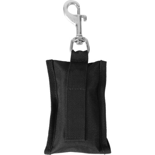 Heavy Duty Technical Scuba Diving Jon Line with Pouch Clip D Ring Carabiner 1' 7.2ft for Underwater Technical Scuba Diving