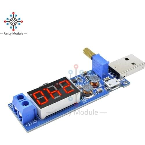 USB Step UP / Down Power Supply Module DC-DC 5V to 3.5V / 12V Adjustable Boost Buck Converter Out DC 1.2V-24V