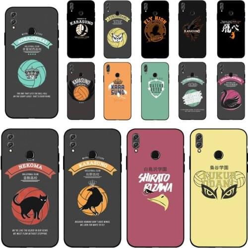 YNDFCNB HAIKYUU!! Karasuno Nekoma Crest Phone Case for Huawei Honor 8 x 9 10 20 V 30 pro 10 20 lite 7A 9lite case