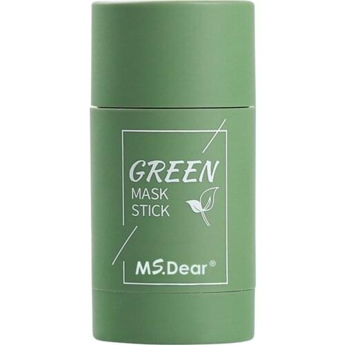 Green Tea Cleansing Solid Mask Eggplant Acne Cleansing Solid Mask Facial Skin Care Deep Moisturizing Hydrating Whitening