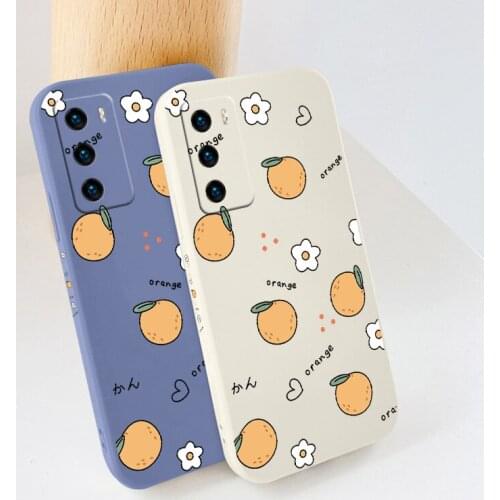 Tangerinr Liquid Silicone Case For Huawei P40 P30 P20 Pro Lite Mate 40 30 20 Pro Lite P Smart 2021 Y7A Soft Phone Back Cover