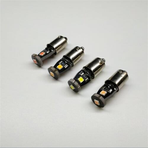 10Pcs Ba9s LED Canbus Bulb 3030 SMD Car Interior Lights Side Marker License Plate Dome Reading Lamp Red White Blue Yellow 12V