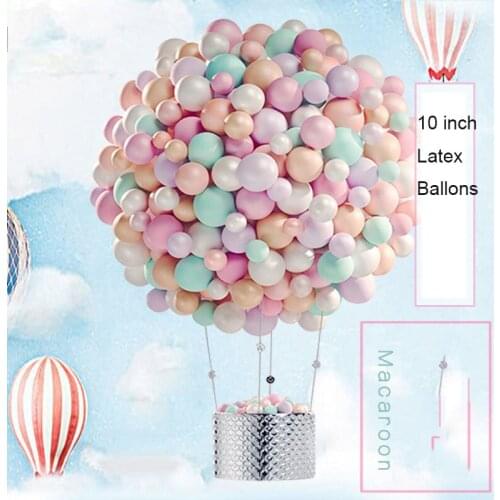 10Pcs/lot 10 Inch Thickened Round Balloon Birthday Party Decoration Wedding Arrangement Festival Supplies Macarons Balloons