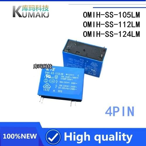 2PCS/LOT NEW Relay OMIH-SS-105LM OMIH-SS-112LM OMIH-SS-124LM OMIH SS 124LM OMIHSS 112LM 5VDC 12VDC 24VDC 16A 4PIN