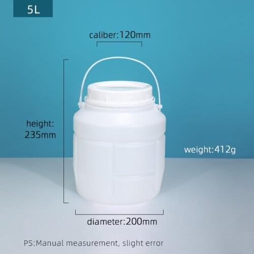 5 liter Empty plastic bucket with Lid home storage container for Food water cereals 1 piece