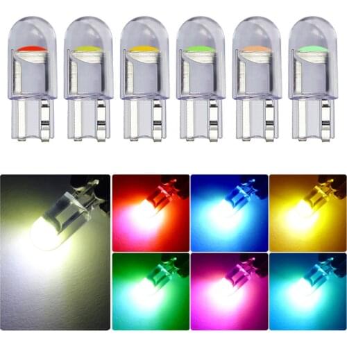 6Pcs Led T10 W5W WY5W 168 2825 COB Car LED Clearance Lights Wedge Side Door Bulb Instrument Lamp 12V Auto License Plate Light