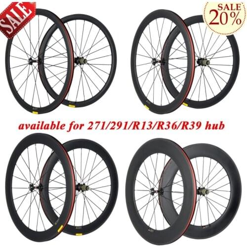 700C 38mm 50mm 60mm 88mm depth Clincher Road Bike Carbon Wheels Carbon Bicycle Wheelset