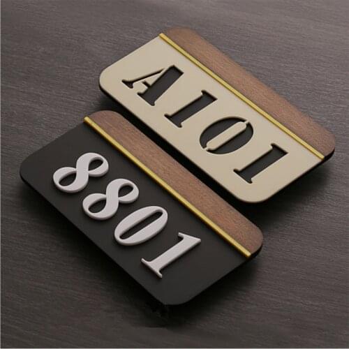 Apartment Acrylic Door Numbers Hotel Room House Door Address Sign Home Number Outdoor Unit Floor Card Customization