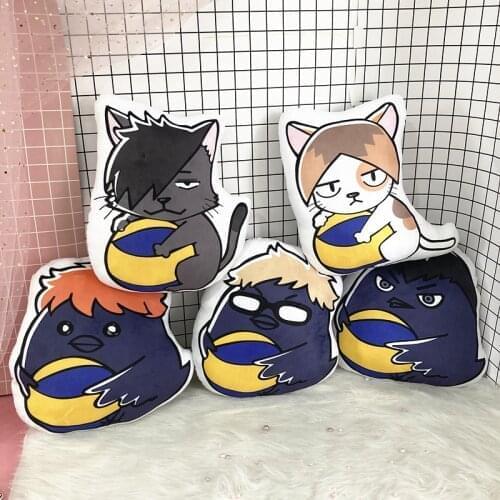 Anime Haikyuu!! Little Crow Series Cute Plush Pillow Keychain Pendant Sofa Cushion Toy Tobio Kageyama Shoyo Hinata Oikawa Tooru