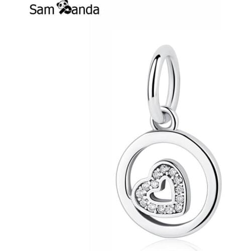 Authentic 100% 925 Sterling Silver Charm Bead One Love Pendant Charms Heart Fit Pandora Original Bracelets Diy Women Jewelry