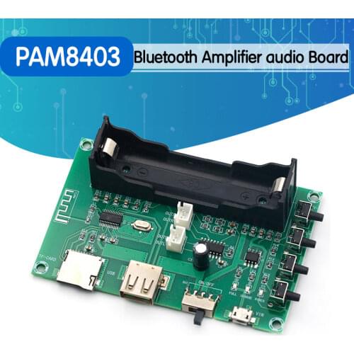 XH-A150 PAM8403 Bluetooth Amplifier audio Board 5W*2 Lithium Battery Singing Machine USB TF-Card Dual Channel Mini Speaker DIY