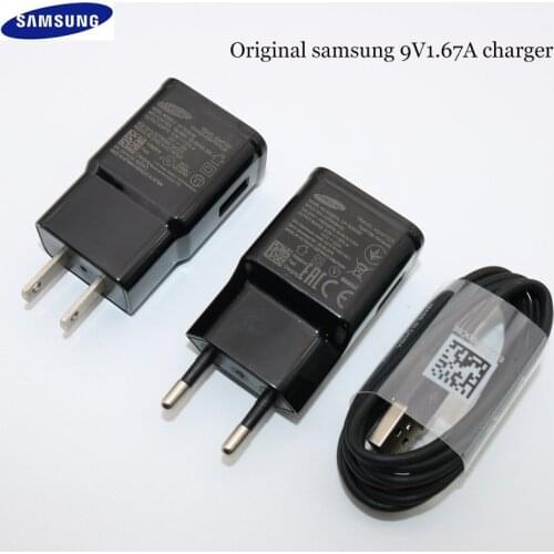 For Samsung S10 S8 S9 Plus Fast Charger 9V1.67A EU Plug Adapter 2A Type C Cable For Samsung A40 A50 A70 Note 8 9 Phone Charger