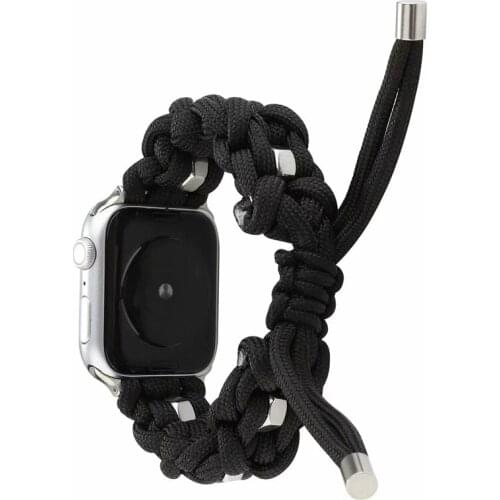 Colorful Fabric Braided Rope Strap for Apple Watch 40/44mm 38/42mm Adjustable Bracelet Band Watchband for iWatch 6/5/4/3/2