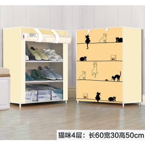 Home Dustproof Large Size Non-Woven Fabric Shoes Rack Shoes Organizer Home Bedroom Dormitory Shoe Racks Shelf Cabinet