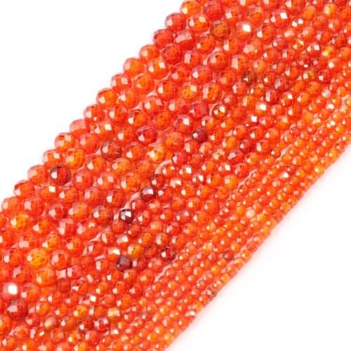 2 3 4mm Faceted Orange Zircon Round Beads Multicolor Cubic Zirconia Rhinestone Beads for Jewelry Making Diy Bracelet Strand 15