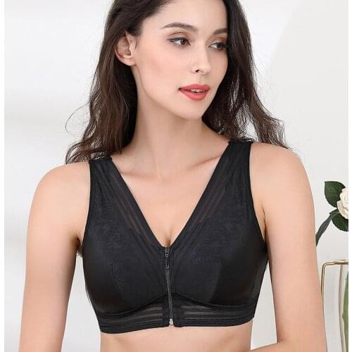 H4666 Women Front Buckle Cotton Bra Underwear Without Steel Ring After Breast Cancer Surgery Special Breathable Fake Breast Bras