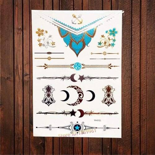 1PC Hot Sale Henna Tattoo Choker Designs Fake Waterproof Temporary Tattoo Women Makeup Summer Style Tattoo Stickers AYH-012