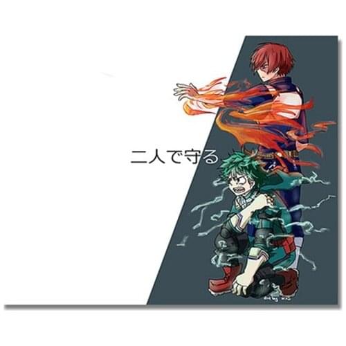 Canvas Print Picture Canvas Painting Wall Art With Frame Japanese Anime Midoriya Izuku Todoroki Shouto Module Poster Living Room