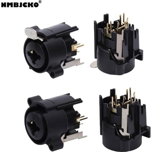 NMBJCKO 100pcs/lot Combo sheet 6.35 jack stereo female or 7 pin xlr chassis d standard 413414 model