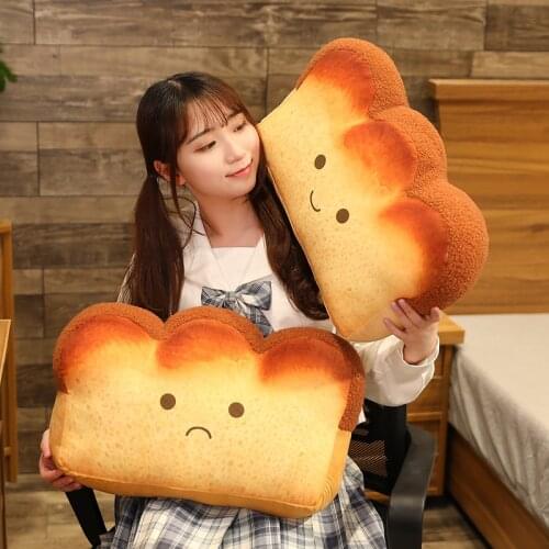 Creative Simulation Toast Bread Plush Toy Stuffed Doll Sofa Pillow Cushion Decor Kids Toy Girl Birthday Gift