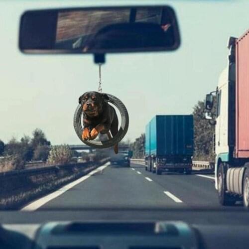 Cute Animal Car Ornaments Dog Bird Giraffe Pendant Auto Birthday Decoraction Pendant Gift Accessories Mirror Rearview Auto M2Y9