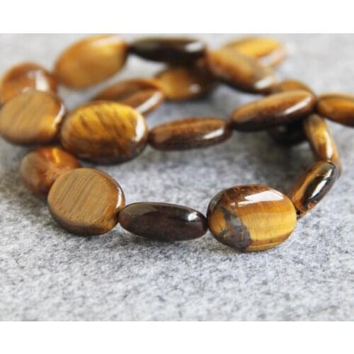 New arrival 13x18mm Ellipse Yellow tiger eyes stones beads loose Manual DIY Women Jewelry making design wholesale 15'' 2pc/lot