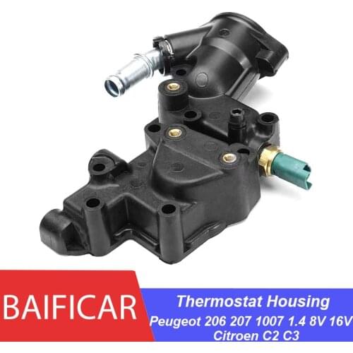 Baificar Brand New Thermostat Housing & Sensor 1336P9 9654775080 1336Y8 For Citroen C2 C3 Peugeot 206 207 1007 1.4 8V 16V
