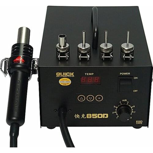 QUICK 850D Digital ESD Hot Air Rework Station Stubbs blowing hot air gun welding station