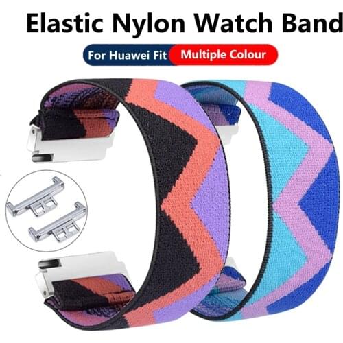 Elastic Nylon Watch Band Strap for Huawei fit smart watch Colorful Nylon Huawei Watch Bracelet WristBand Unisex Sports Bracelet