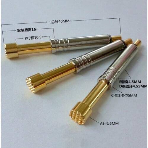 50pcs PH-6H (21 teeth) plum blossom probe 21-jaw test needle 5MM spring needle 40MM long one large needle Spring probe