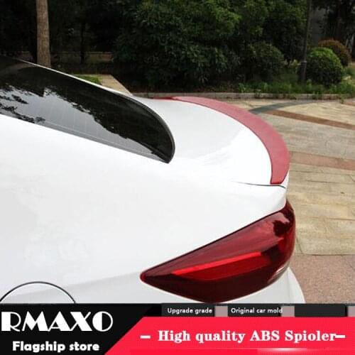 For Elantra Spoiler 2016-2019 For Hyundai Elantra Spoiler TF High Quality ABS Material Car Rear Wing Primer Color Rear Spoiler