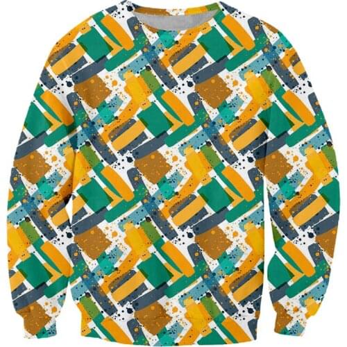 IFPD EU Size Man/womens Casual 3D Crewneck Hiphop Long Sleeve Hot Sale Pullover Harajuku Print Color Paint Pattern Sweatshirt