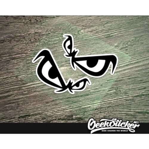 2pcs/lot No Fear Bad Boy Eyes Vinyl Car Body Window Decal Waterproof Reflective Universal Sticker Motorcycle Car Styling