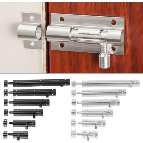 1PC Door Latch Barrel Bolts Aluminum Alloy for Home Gate Safety 2/3/4/5/6/8inch Door Window Catch Lock Hardware Cabinet Catches