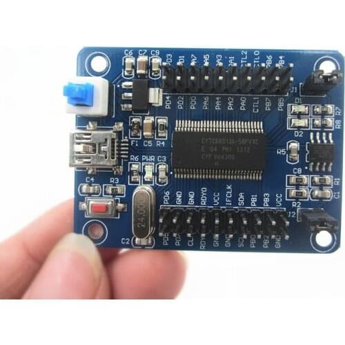 1pcs EZ-USB FX2LP CY7C68013A USB core board development board USB logic analyzer I2C serial and SPI high quality In stock