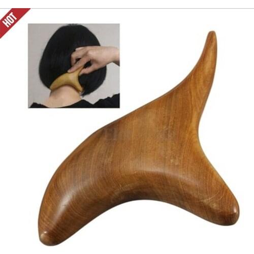 New Body Neck Relax Blood Circulation Wooden Massager Triangle Trigeminal Fragrant Wood Reflexology Tool SPA Therapy