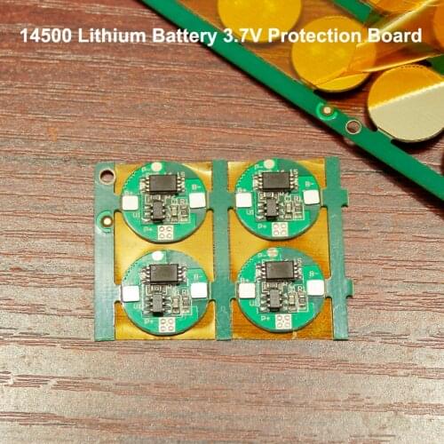 10pcs 14500 lithium battery protection board 3.7V universal single MOS anti-overcharge over-discharge protection circuit board