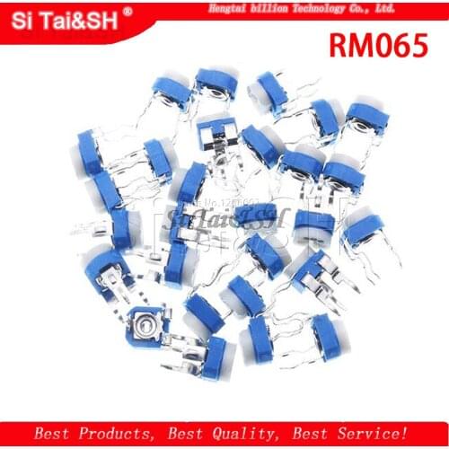 20pcs RM065 RM-065 100 200 500 1K 2K 5K 10K 20K 50K 100K 200K 500K 1M ohm Trimpot Trimmer Potentiometer variable resistor